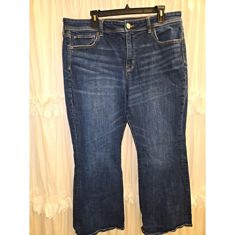 American Eagle Kick Boot Jeans Blue Women 18 Short